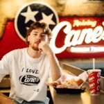 Bailey Zimmerman at Cane's restaurant